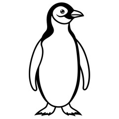 Modern Penguin Outline