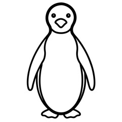 Modern Penguin Outline