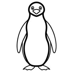 Modern Penguin Outline