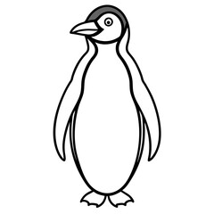 Modern Penguin Outline