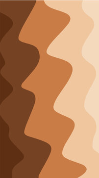 seamless pattern with brown wave line