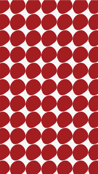 Dots Abstract Shape Vector Design in Red Color