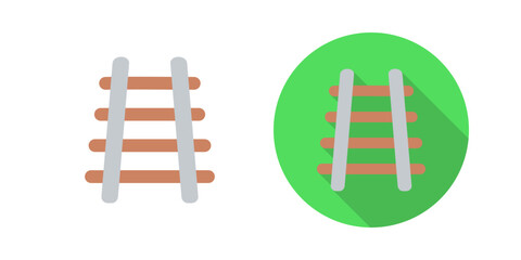 Train Tracks Vector Icon