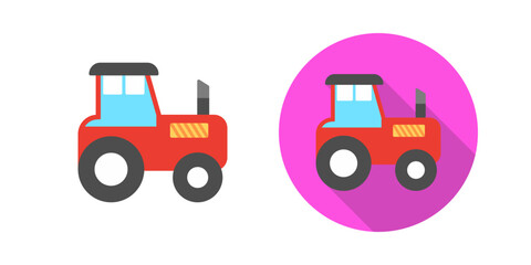 Fototapeta premium Tractor Vector Icon