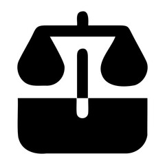 Scales icon Black silhouette vector illustration isolated on transparent background