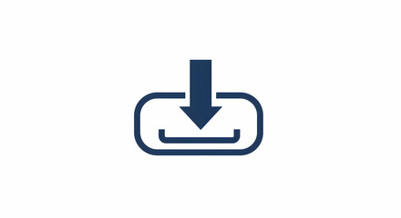 Obraz premium Downloading Icon with Arrow Pointing Down for File Transfer