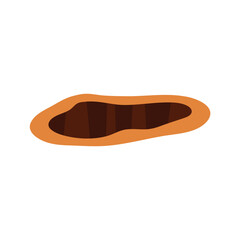 Ground hole vector illustration 