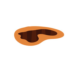 Ground hole vector illustration 