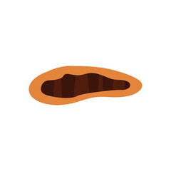 Ground hole vector illustration 