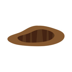 Ground hole vector illustration 