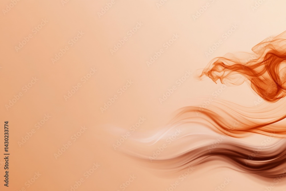 Poster Curvy wave patterns in light browns and grays blend seamlessly, offering a soothing background with space for text to enhance branding in a sophisticated setting
