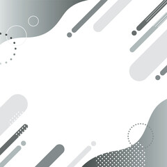 Naklejka premium Pop Geometric Pattern Background Web Graphic Seamless Frame Shape Wave Gradient monochrome / ポップな幾何学模様 背景 素材 シームレス フレーム シェイプ ウェーブ グラデーション モノクロ