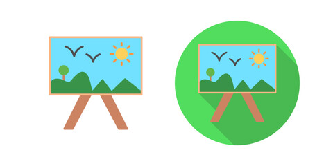 Painting of Canvass Vector Icon