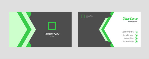 Flat design blank vertical business card