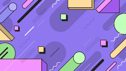 Abstract geometry background flat design style