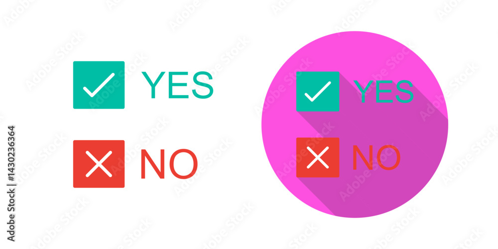 Canvas Prints yes no option vector icon