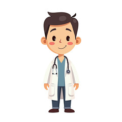 Cute Cartoon Doctor, Child Physician - Child illustrations