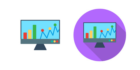 Online Stats Vector Icon