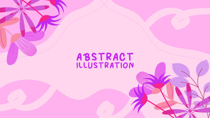 Hand drawn abstract shapes background illustration