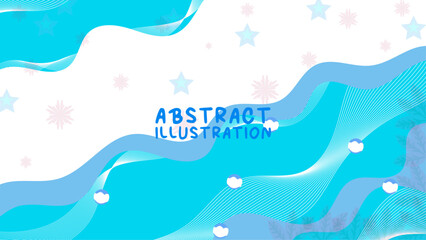 Hand drawn abstract shapes background illustration