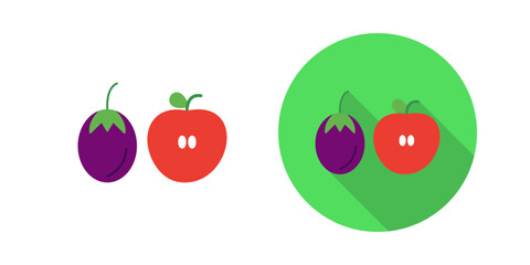 Fruits and VVegetables Vector Icon