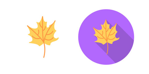 Autumn Leaf Vector Icon