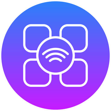 Grid Computing Vector Icon
