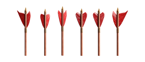 Traditional Arrows Against Transparent Background