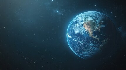 Obraz premium A stunning view of Earth from space, highlighting its beauty and fragility.