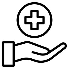 Care giving icon in vector illustration