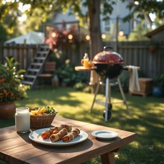 breakfast in the garden.