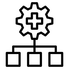 Healthcare system icon in vector illustration