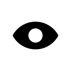 Eye icon vector in flat style. View, watch sign symbol
