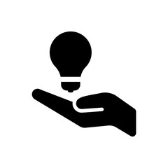 Fototapeta premium Solution icon. glyph style vector 