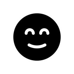 Happy smiley face or emoticon icon for apps and websites
