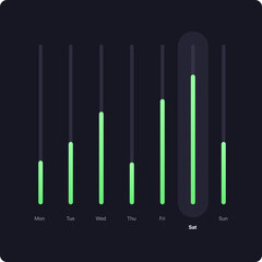 vector illustration of graph on dark background