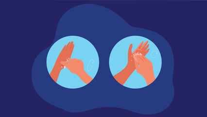 A hand washes with soap and water, ensuring hygiene and cleanliness by scrubbing thoroughly, an essential practice for health and safety