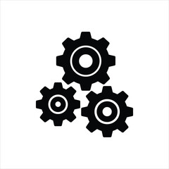 Interlocking Gears: An interconnected trio of stylized gears, showcasing the essential function of technology, innovation, and industrial machinery.