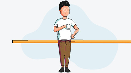 Cute cartoon style characters with expressive faces and colorful outfits