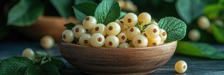 Ethereal Close-up of White Berry, a Whisper of Serene Sweetness