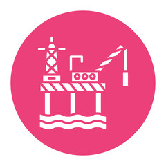 Fototapeta premium Offshore Platform Icon
