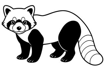 Red Panda Outline Illustration