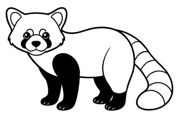 Red Panda Outline Illustration