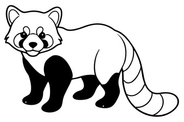 Red Panda Outline Illustration