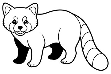 Red Panda Outline Illustration