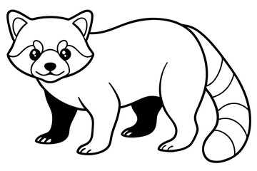 Red Panda Outline Illustration