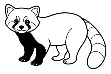 Red Panda Outline Illustration