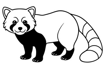 Red Panda Outline Illustration