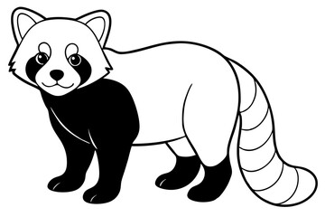 Red Panda Outline Illustration