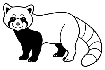 Red Panda Outline Illustration